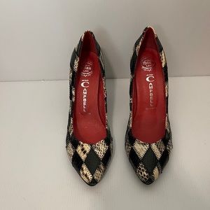Jeffrey Campbell Snakeskin Patch Heels